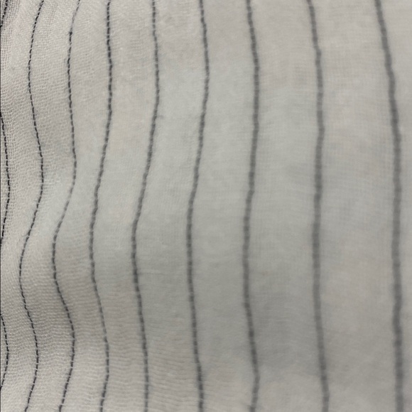 Eileen Fisher White Striped Blouse - Picture 5 of 5